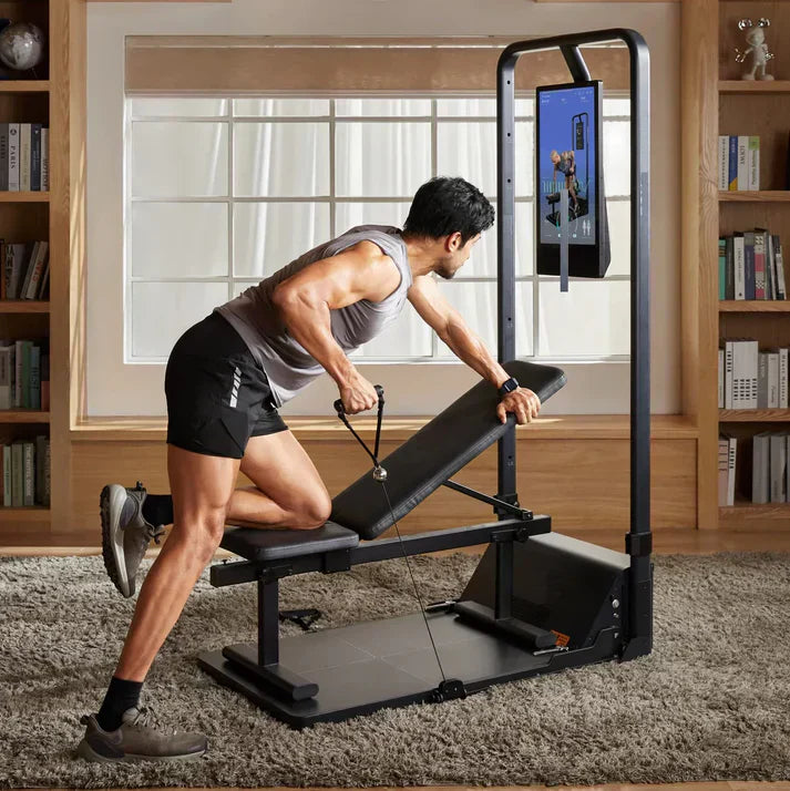 Professional 2-in-1 Cable System + Squat Stand - 200LB Limit