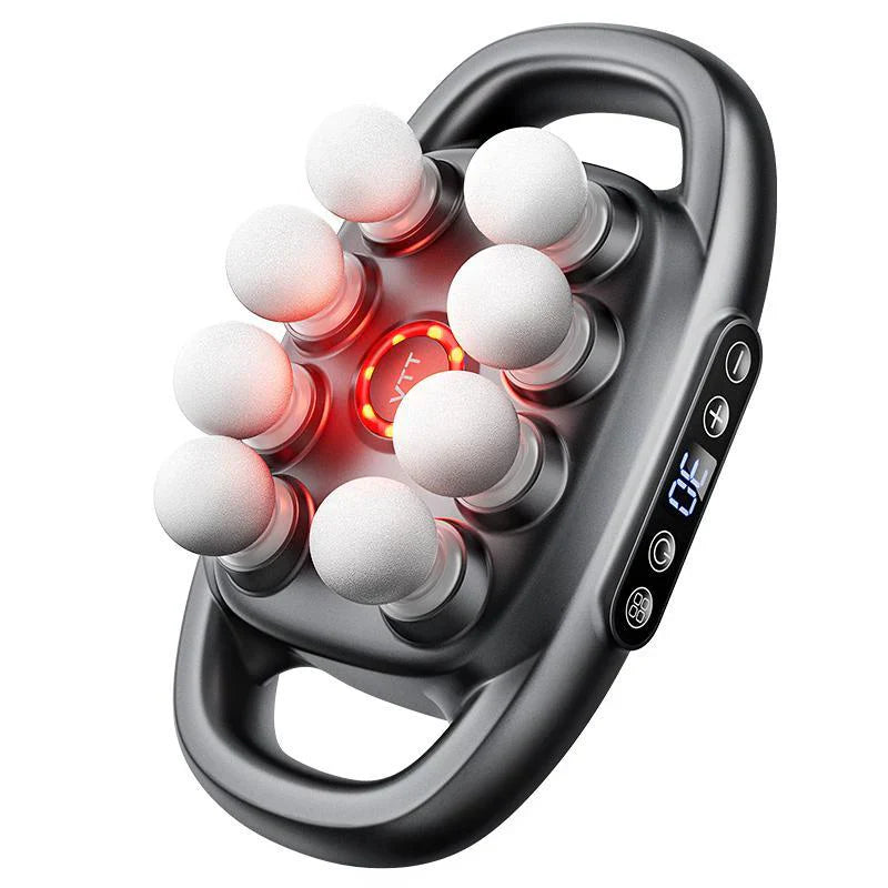 16-Head Massage Gun with Red Light Therapy