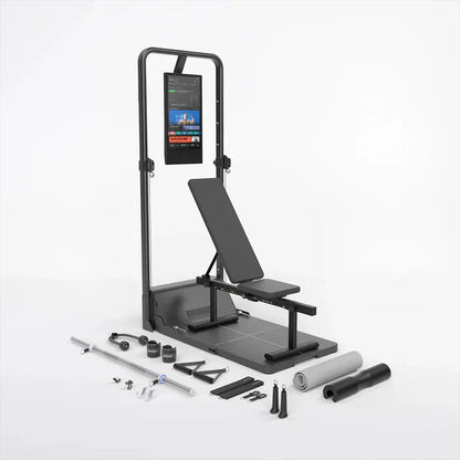 Professional 2-in-1 Cable System + Squat Stand - 200LB Limit