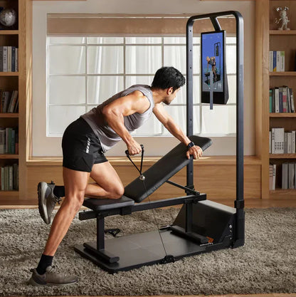 Professional 2-in-1 Cable System + Squat Stand - 200LB Limit