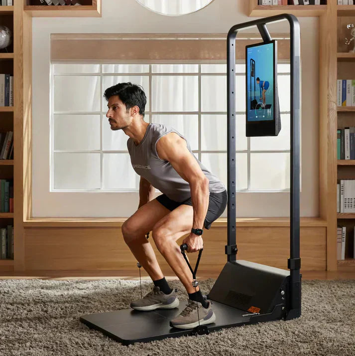 Professional 2-in-1 Cable System + Squat Stand - 200LB Limit